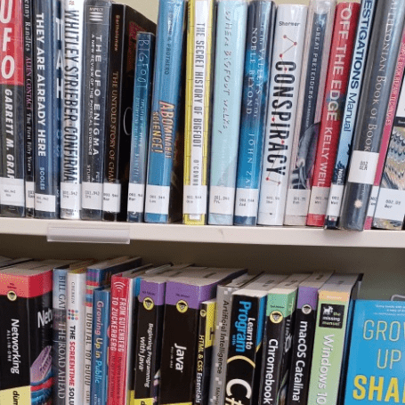 Library shelves