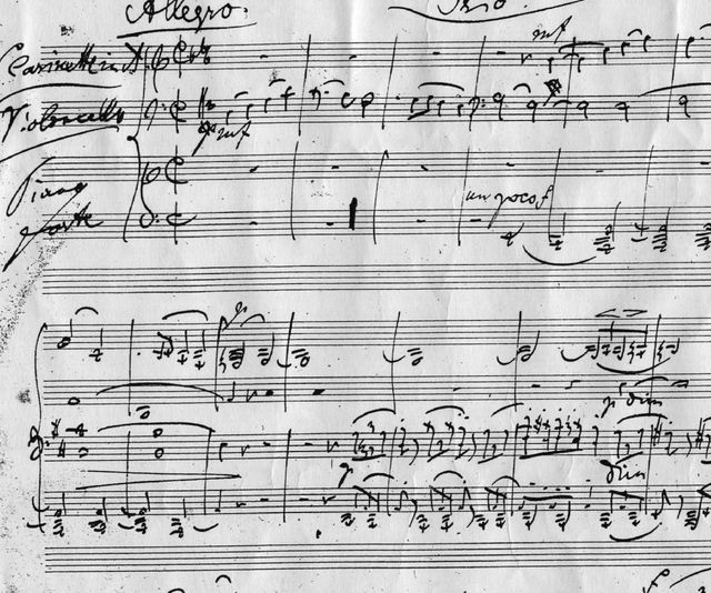 Handwritten sheet music