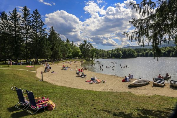 Lakeside beach